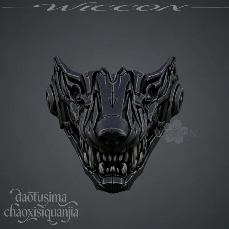 Ao Yin Valko Wolf Handsome Punk Half Mask 3D Polylactic Acid Mask Props Accessories 코스프레 Anime Game Love And Deepspace Cosplay