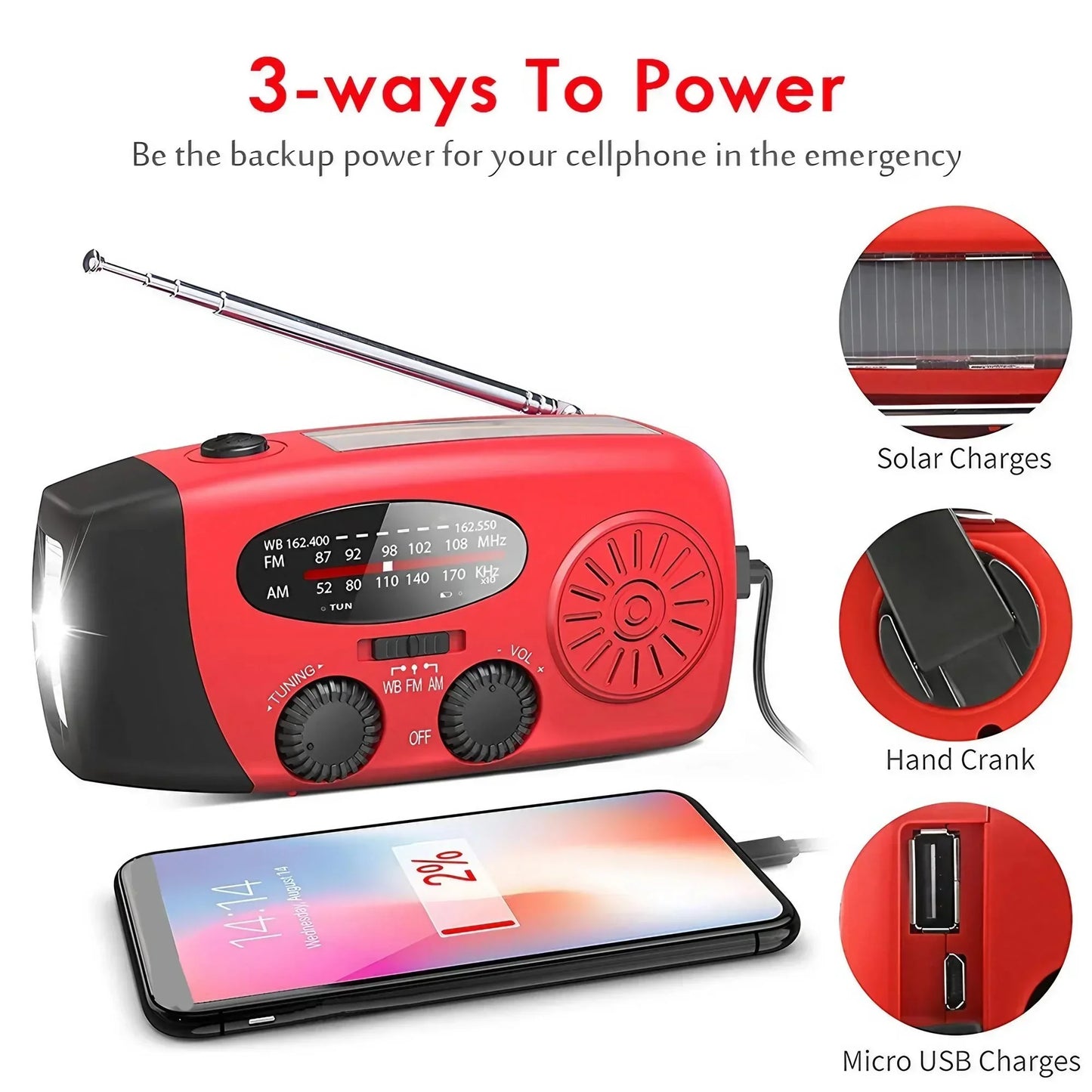 STONEGO Multifunctional FM Radio Outdoor Emergency Generator