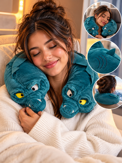 Double-Headed Dragon Plush Travel Neck Pillow 🐉