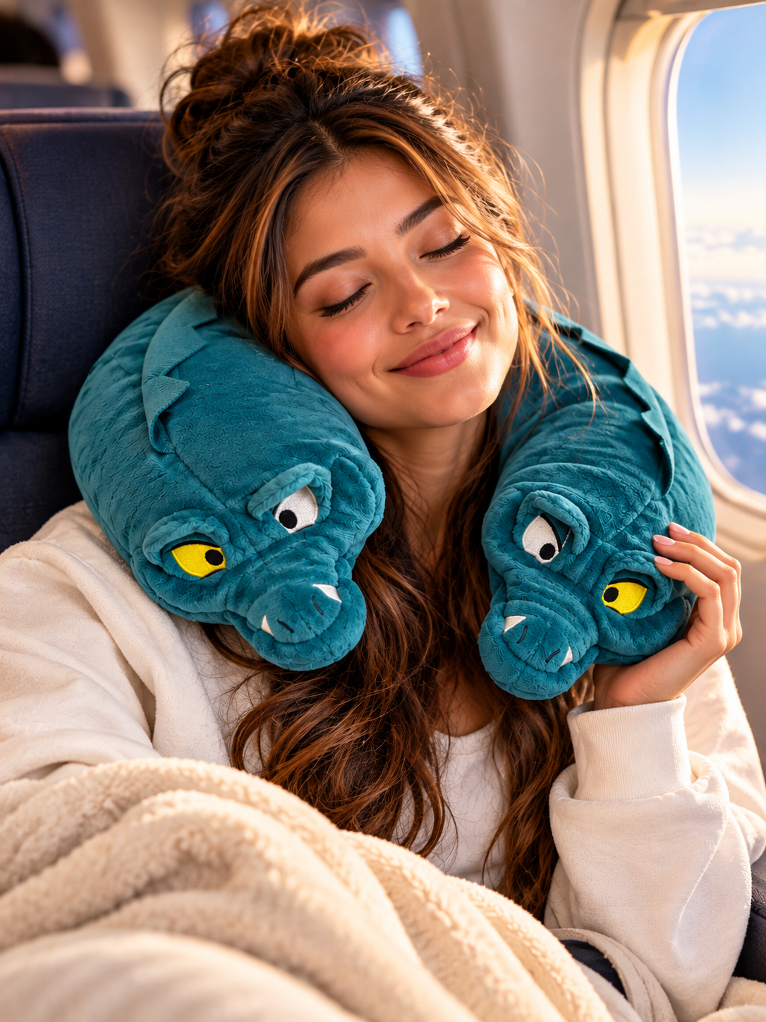 Double-Headed Dragon Plush Travel Neck Pillow 🐉
