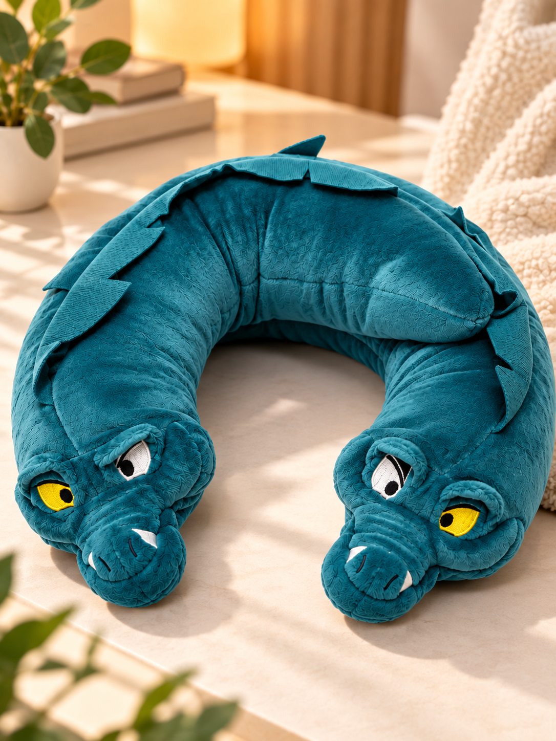 Double-Headed Dragon Plush Travel Neck Pillow 🐉