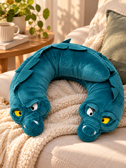Double-Headed Dragon Plush Travel Neck Pillow 🐉