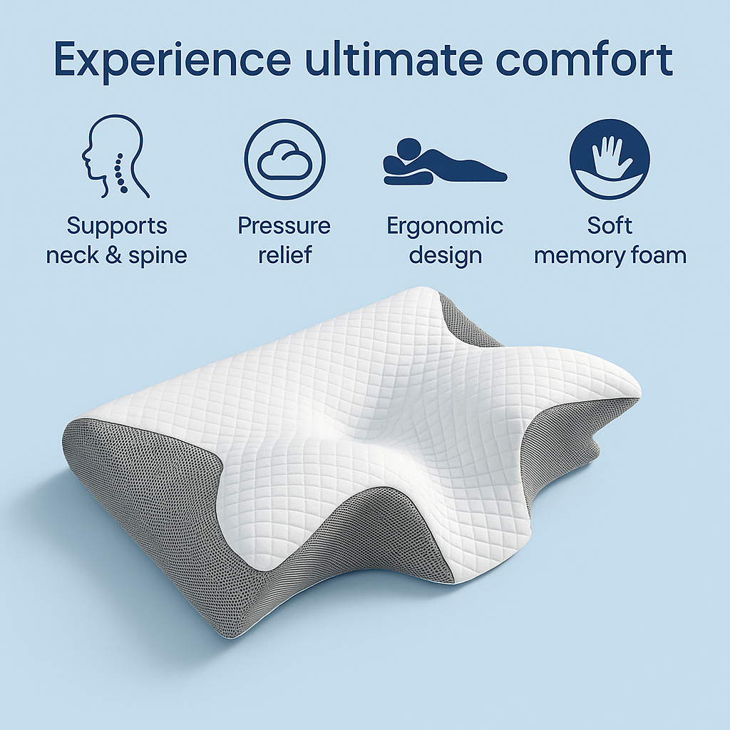 2 in 1 Ergonomic Contour Orthopedic Pillow