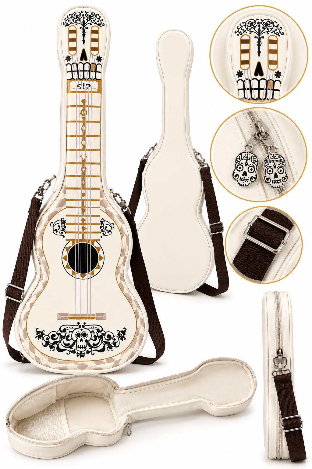 Disney Pixar Coco Guitar-Shaped Shoulder Bag – 2026 🎸💀