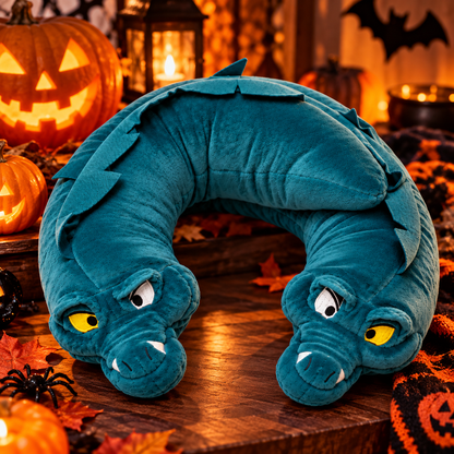 Double-Headed Dragon Plush Travel Neck Pillow 🐉