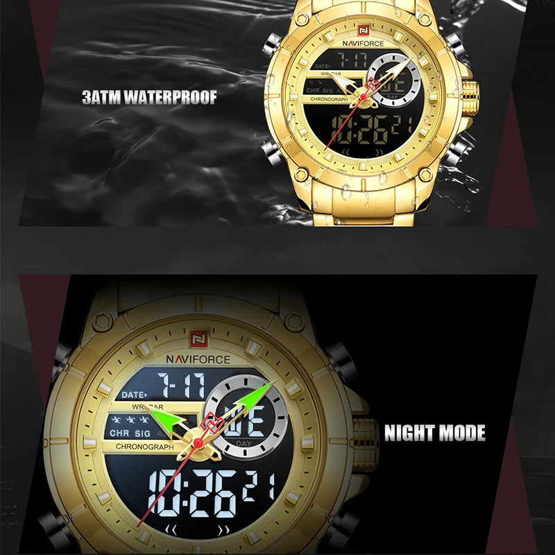 NAVIFORCE 9163 Luxury Original Sport Wrist Watch For Men