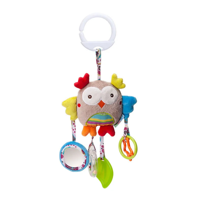 Good Quality Newborn Baby Rattles Plush Stroller Cartoon Animal