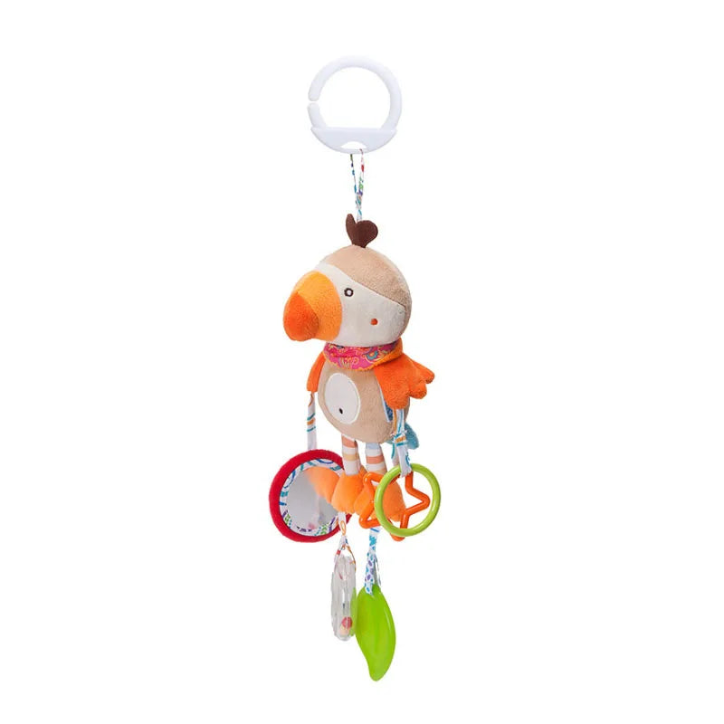 Good Quality Newborn Baby Rattles Plush Stroller Cartoon Animal