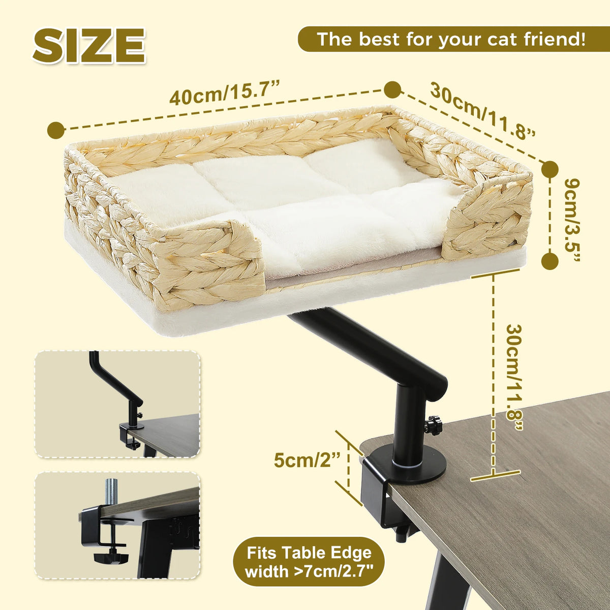 360° Rotatable Cat Bed Stand for
