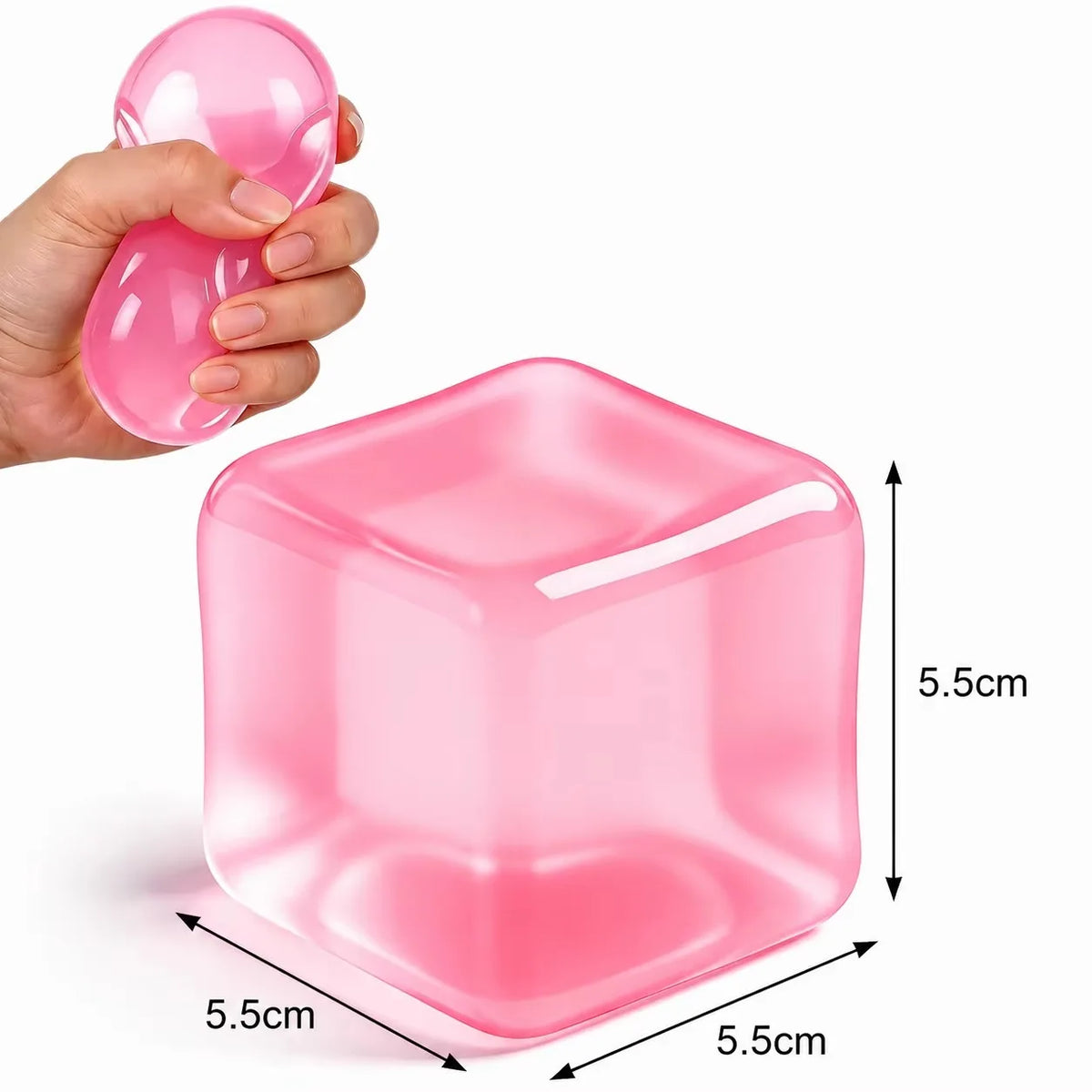Vaseline Jumbo Cheese Cube Stress Ball - Large Shapeable Non-Bounce Fidget Toy for Anti-Stress And Sensory Play Festival Gift Id
