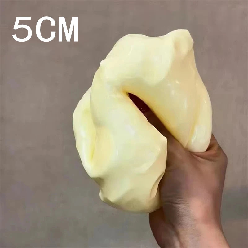 Vaseline Jumbo Cheese Cube Stress Ball - Large Shapeable Non-Bounce Fidget Toy for Anti-Stress And Sensory Play Festival Gift Id