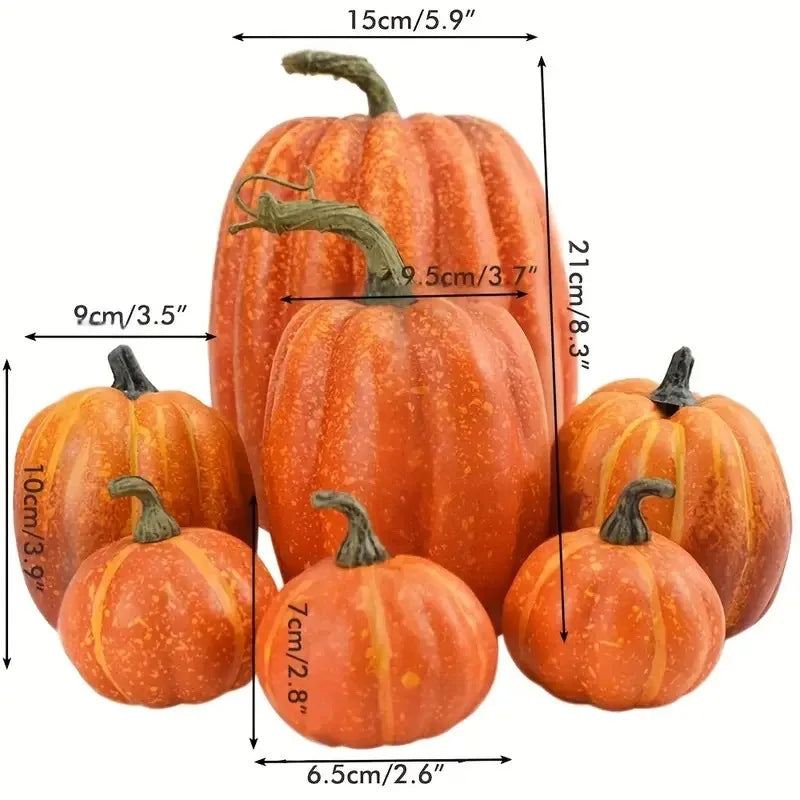 7-Piece Decorative Pumpkin Set 🎃