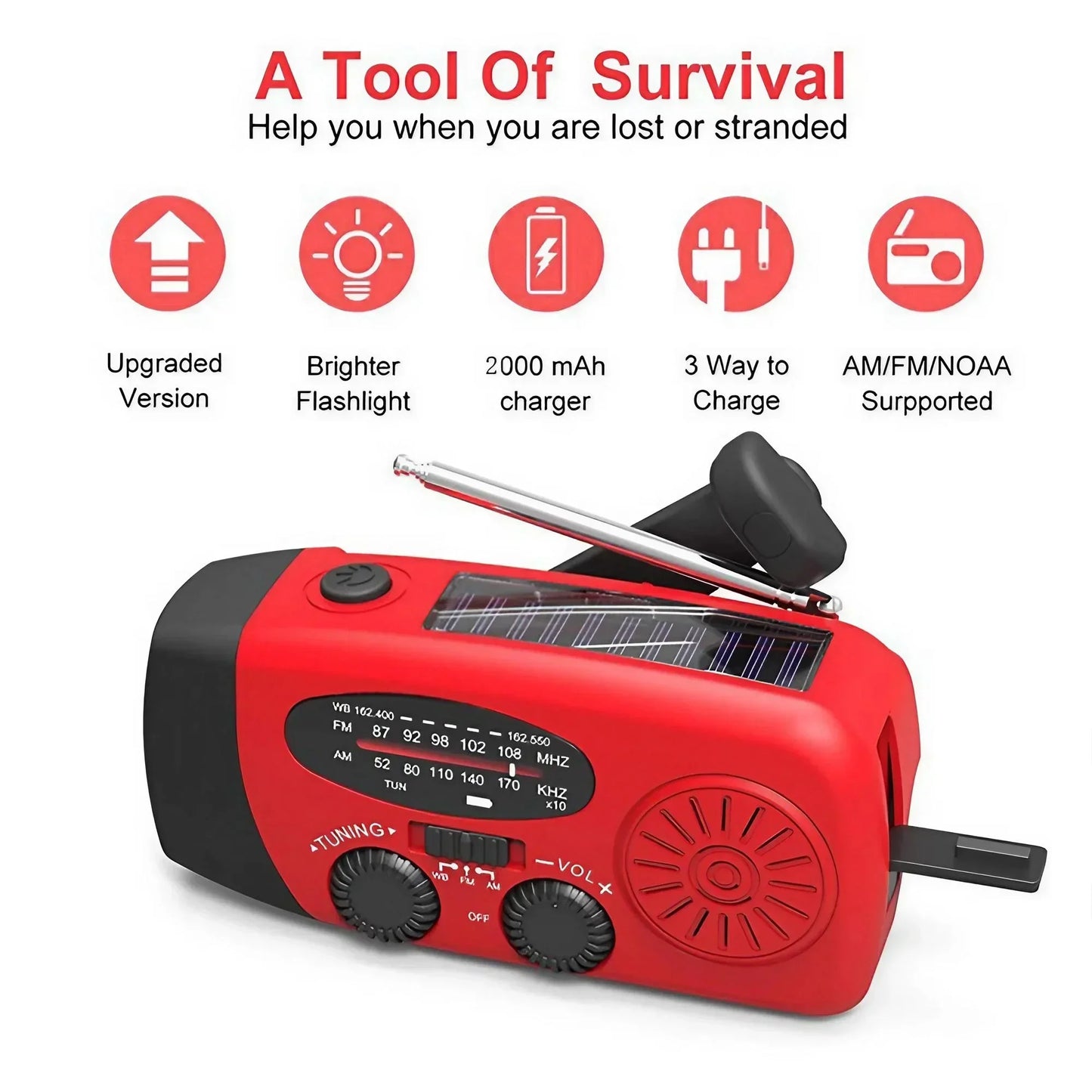 STONEGO Multifunctional FM Radio Outdoor Emergency Generator