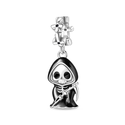 Original Charms Bead 925 Sterling Silver Horror Nun Grim Reaper Poison Apple Halloween Pendants Fit Bracelet DIY Jewelry Marking