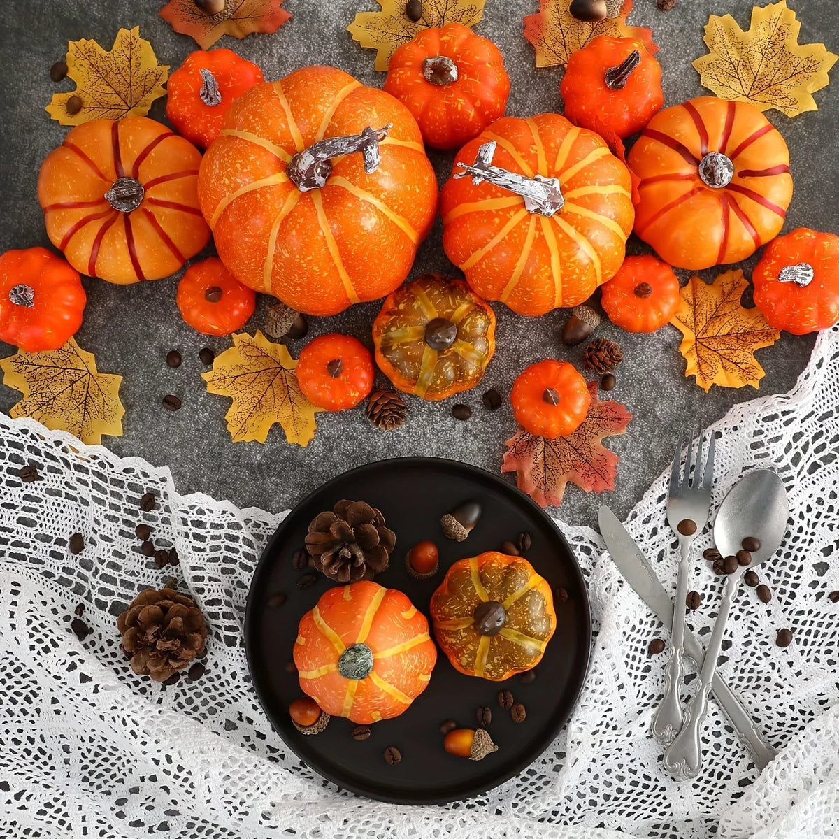 7-Piece Decorative Pumpkin Set 🎃