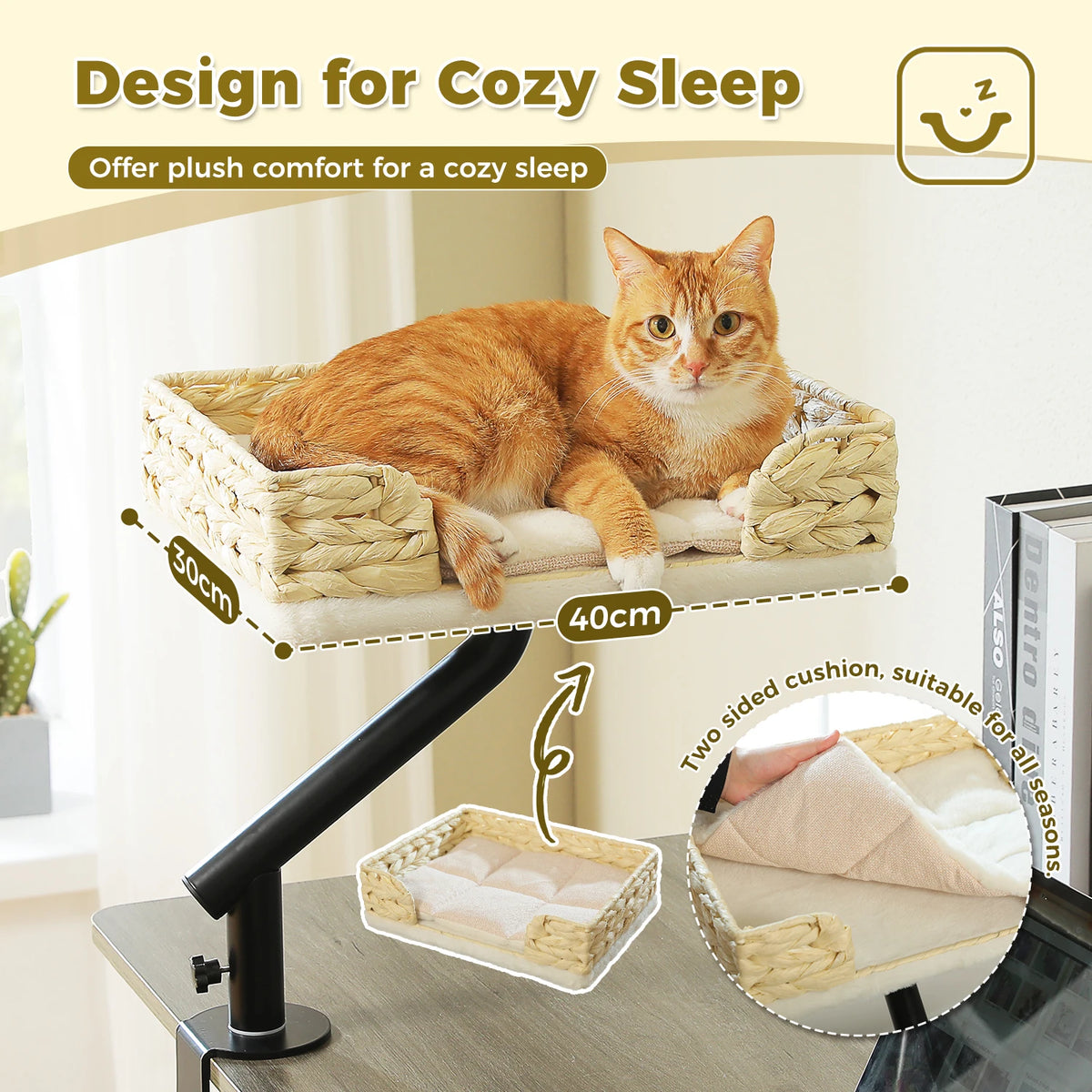 360° Rotatable Cat Bed Stand for