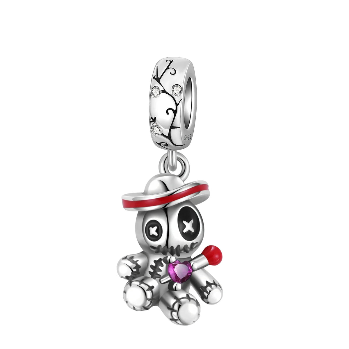 Original Charms Bead 925 Sterling Silver Horror Nun Grim Reaper Poison Apple Halloween Pendants Fit Bracelet DIY Jewelry Marking
