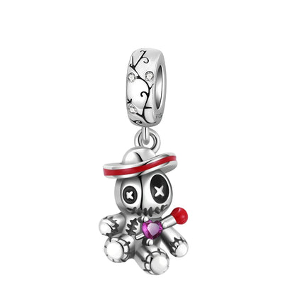 Original Charms Bead 925 Sterling Silver Horror Nun Grim Reaper Poison Apple Halloween Pendants Fit Bracelet DIY Jewelry Marking