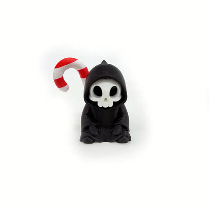 Gothic Grim Reaper Figurines, Cute Skeleton Desk Decor, Skeleton Statue, Spooky Small Halloween Ornament, Halloween Gift