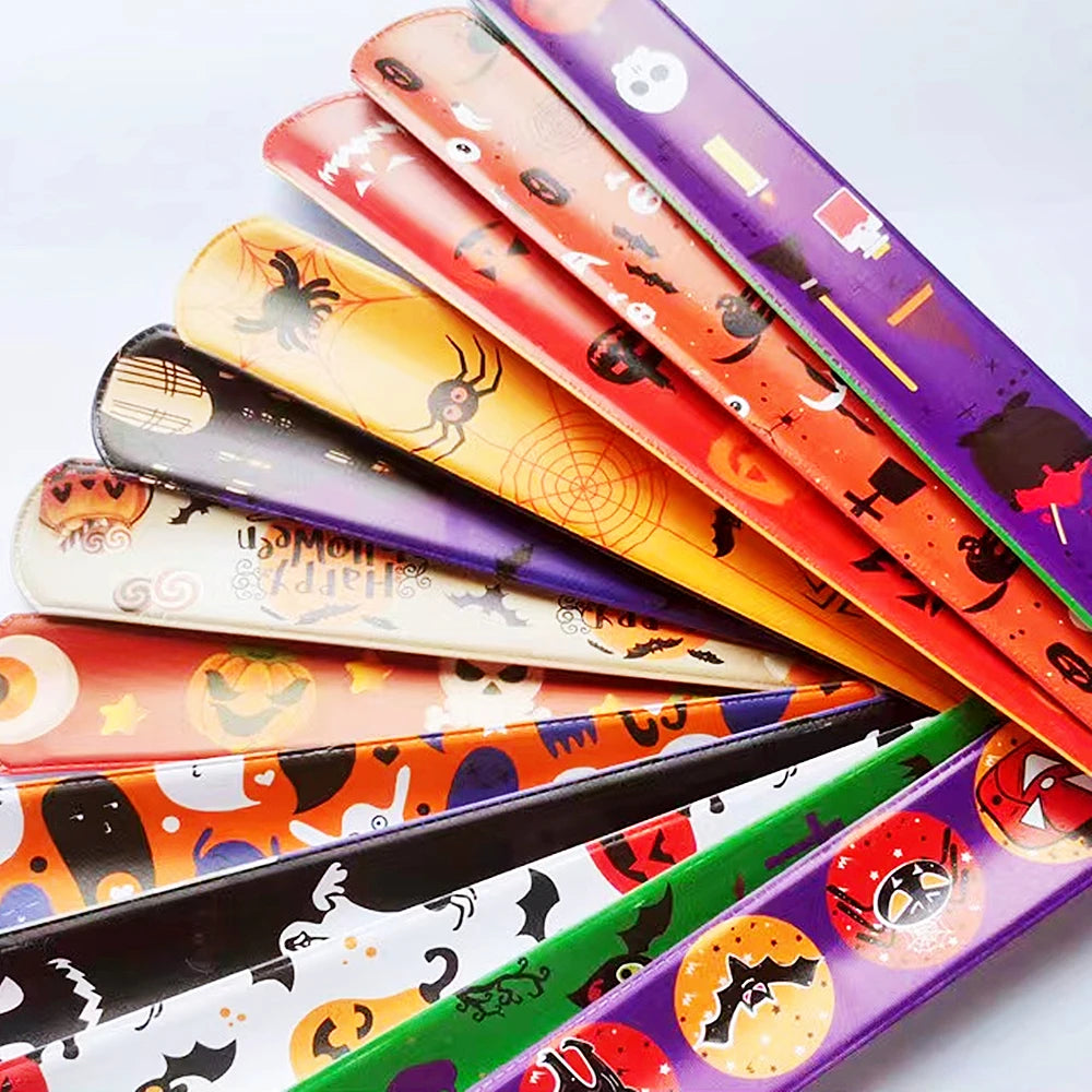 20/50Pcs Halloween Christmas Pattern Wristband Decoration Toys Kids Birthday Party Gifts Pinata Filler New Year's Party Favors
