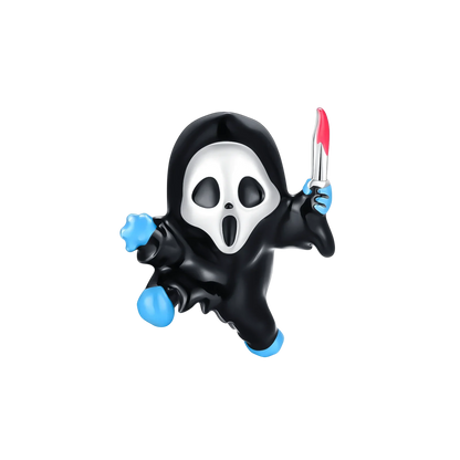 Original Charms Bead 925 Sterling Silver Horror Nun Grim Reaper Poison Apple Halloween Pendants Fit Bracelet DIY Jewelry Marking