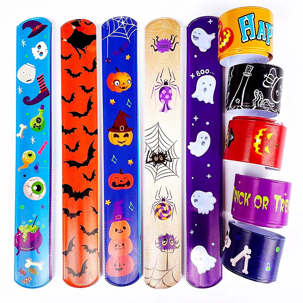 20/50Pcs Halloween Christmas Pattern Wristband Decoration Toys Kids Birthday Party Gifts Pinata Filler New Year's Party Favors