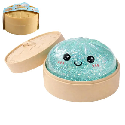 Ocean Halloween Ghost DumplingsToy Soft Slow Resilience Squishy Toy Fidget with Steamer Steamed Stuffed Bun Squishy Pinch Le