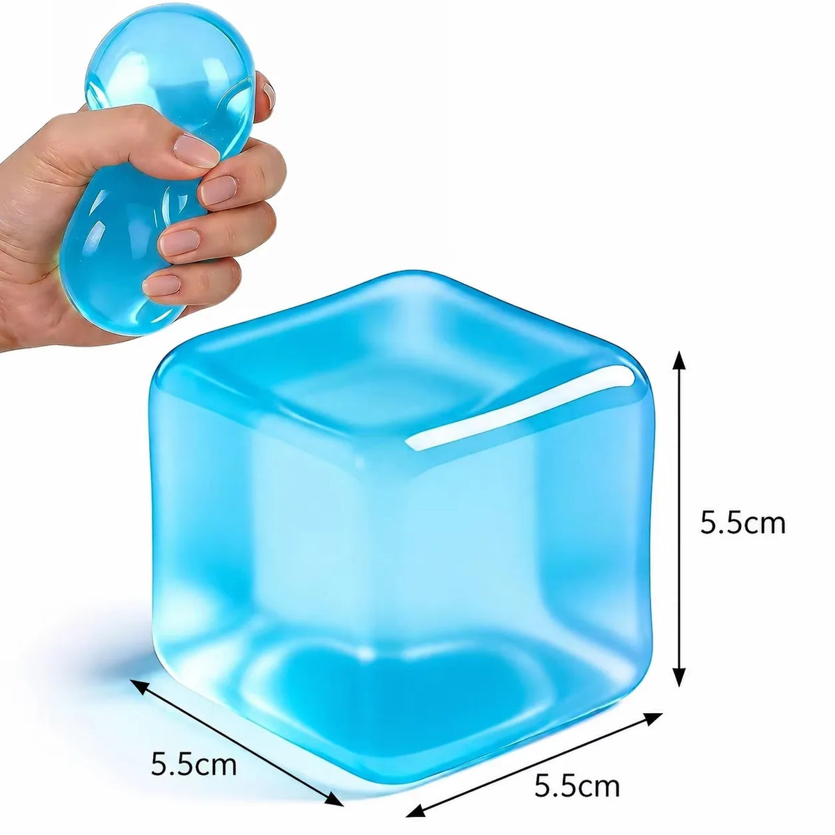 Vaseline Jumbo Cheese Cube Stress Ball - Large Shapeable Non-Bounce Fidget Toy for Anti-Stress And Sensory Play Festival Gift Id
