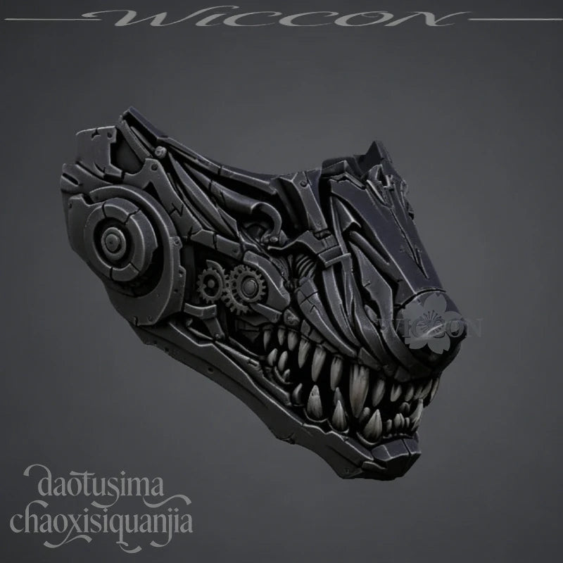 Ao Yin Valko Wolf Handsome Punk Half Mask 3D Polylactic Acid Mask Props Accessories 코스프레 Anime Game Love And Deepspace Cosplay