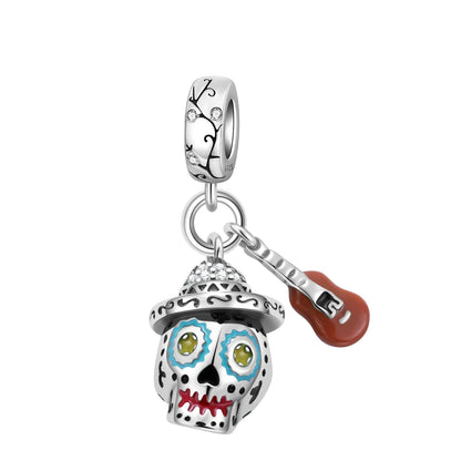 Original Charms Bead 925 Sterling Silver Horror Nun Grim Reaper Poison Apple Halloween Pendants Fit Bracelet DIY Jewelry Marking