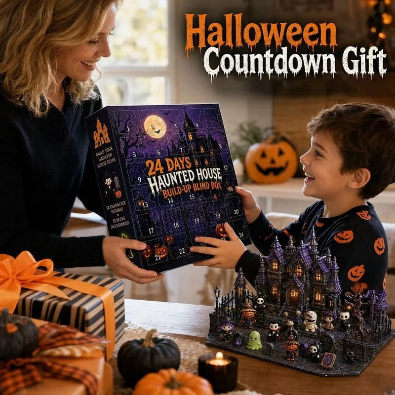 2026 Halloween Advent Calendar 24 Days Countdown 24pcs Horror Movie Mini Figures Set Desktop Home Party Decoration Surprise Gift
