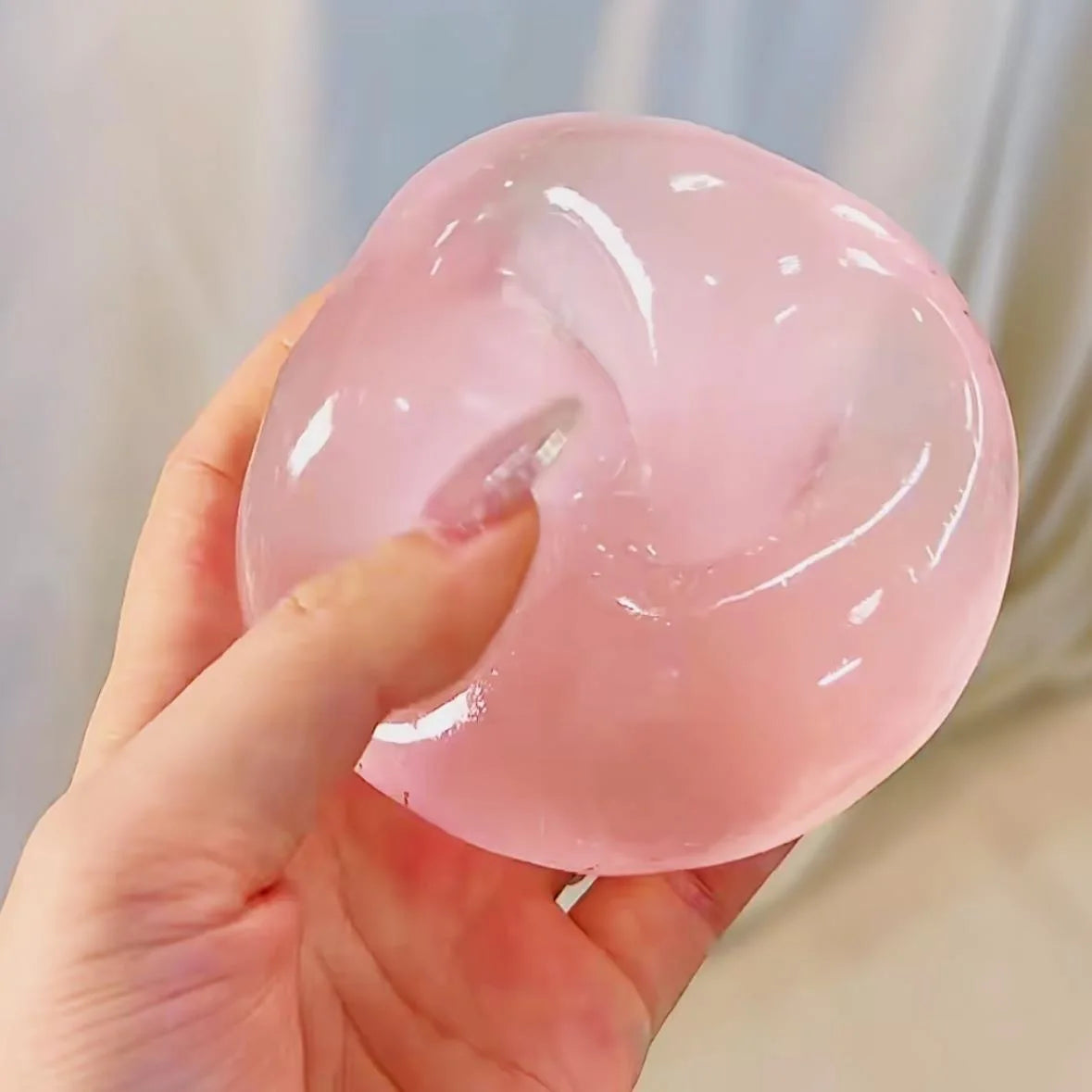 Vaseline Jumbo Cheese Cube Stress Ball - Large Shapeable Non-Bounce Fidget Toy for Anti-Stress And Sensory Play Festival Gift Id