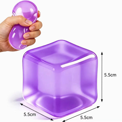 Vaseline Jumbo Cheese Cube Stress Ball - Large Shapeable Non-Bounce Fidget Toy for Anti-Stress And Sensory Play Festival Gift Id