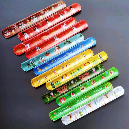 20/50Pcs Halloween Christmas Pattern Wristband Decoration Toys Kids Birthday Party Gifts Pinata Filler New Year's Party Favors