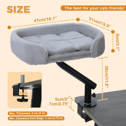 360° Rotating Cat Desk Bed 🐱