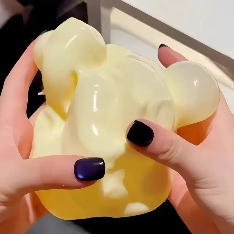 Vaseline Jumbo Cheese Cube Stress Ball - Large Shapeable Non-Bounce Fidget Toy for Anti-Stress And Sensory Play Festival Gift Id