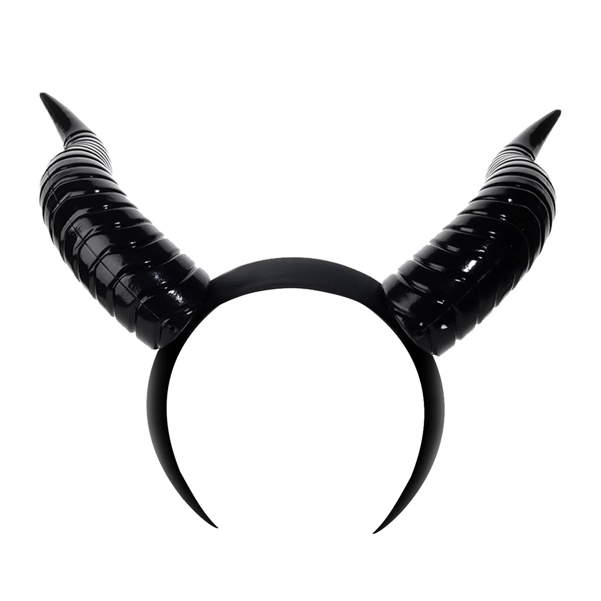 Black Queen Demon Horns Headpiece Cosplay Animal Antelope Cow Devil Headwear Halloween Carnival Party Costumes Props Gifts