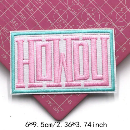1PC Christmas Patches Iron on Patches For Clothing Chenille Embroidered Patch DIY Applique Patches With Gold Edge Patch