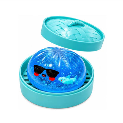 Ocean Halloween Ghost DumplingsToy Soft Slow Resilience Squishy Toy Fidget with Steamer Steamed Stuffed Bun Squishy Pinch Le