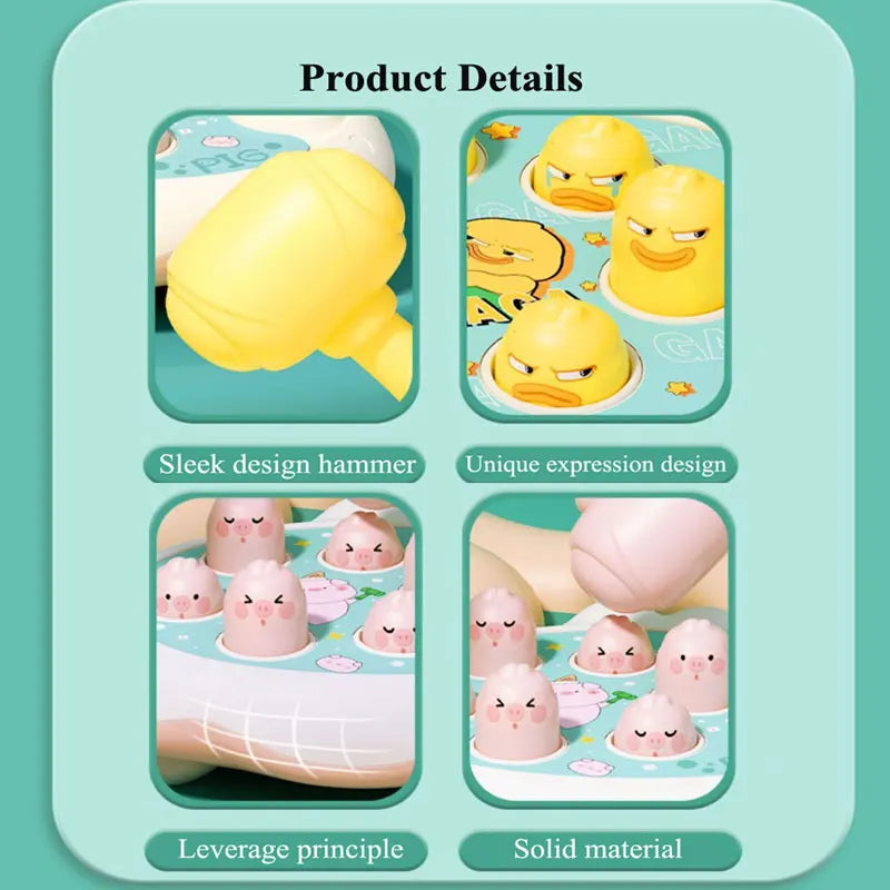 Duck/Frog/Pig Baby Toy Montessori Learning Game Educational Puzzle Gift