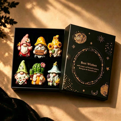 Halloween Witch Mini Dwarf Resin Figurine, with gift box, suitable for shelves, garden bonsai, party decoration and as a gift.