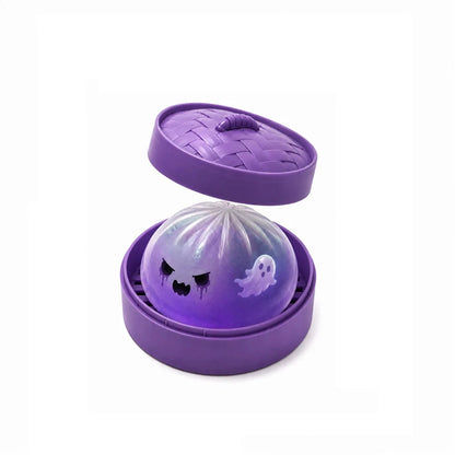 Ocean Halloween Ghost DumplingsToy Soft Slow Resilience Squishy Toy Fidget with Steamer Steamed Stuffed Bun Squishy Pinch Le