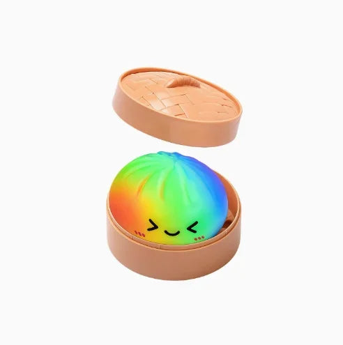 Halloween Ghost DumplingsToy Soft Slow Resilience Squishy Toy Fidget with Steamer Steamed Stuffed Bun Squishy Pinch Le