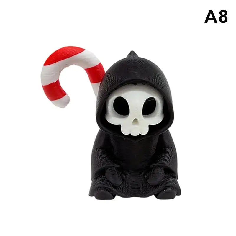 Gothic Grim Reaper Figurines, Cute Skeleton Desk Decor, Skeleton Statue, Spooky Small Halloween Ornament, Halloween Gift