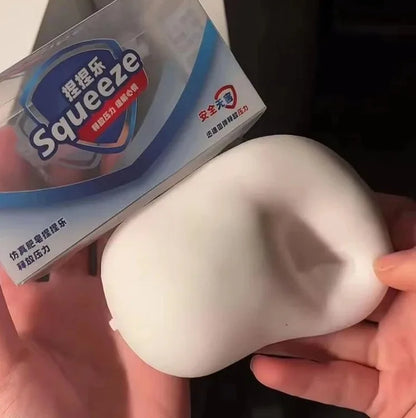 Vaseline Jumbo Cheese Cube Stress Ball - Large Shapeable Non-Bounce Fidget Toy for Anti-Stress And Sensory Play Festival Gift Id