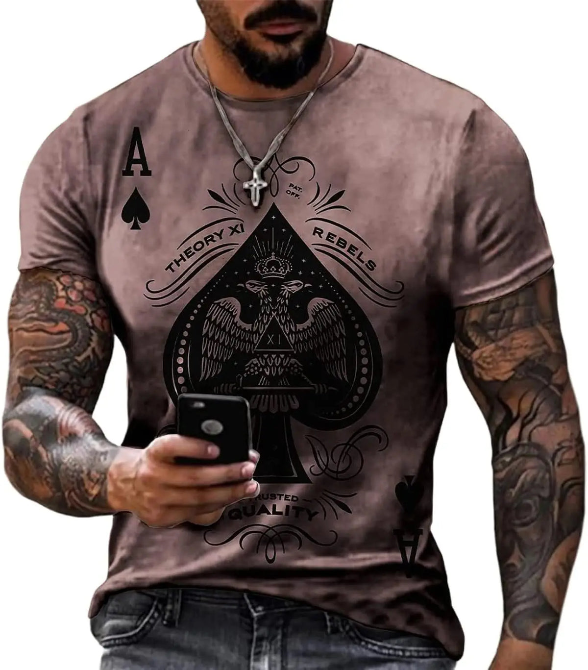 3D Poker Shirt Men Funny Graphic Tee Vintage Short Sleeve Tshirt Casual Summer Workout Tops 2026 Fashion Streetwear Clothes