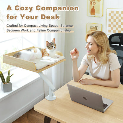 360° Rotating Cat Desk Bed 🐱