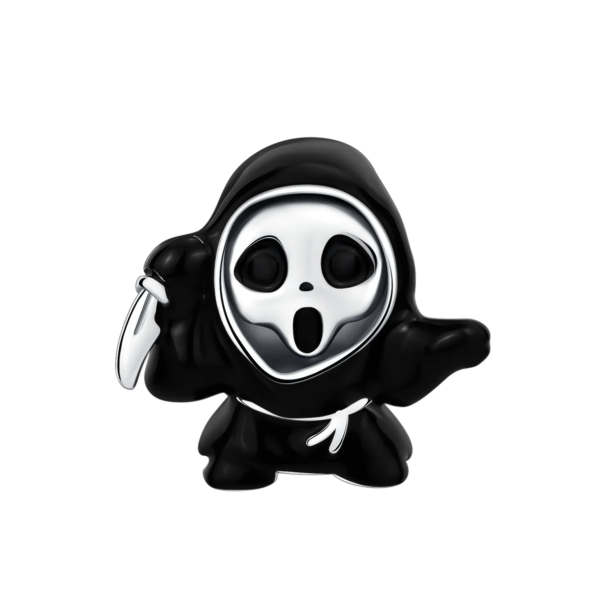 Original Charms Bead 925 Sterling Silver Horror Nun Grim Reaper Poison Apple Halloween Pendants Fit Bracelet DIY Jewelry Marking
