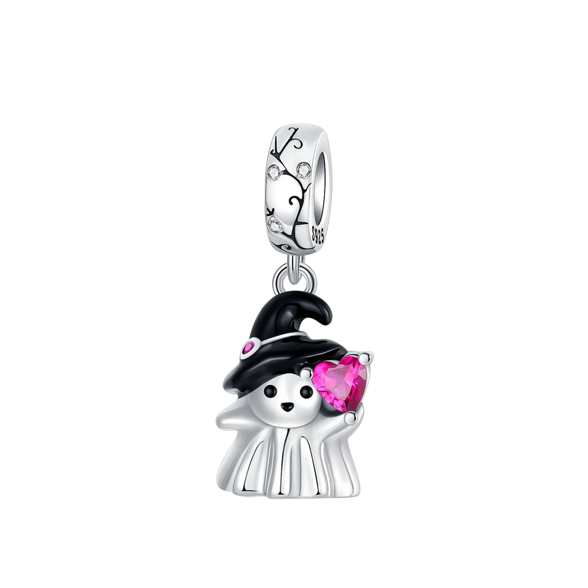Original Charms Bead 925 Sterling Silver Horror Nun Grim Reaper Poison Apple Halloween Pendants Fit Bracelet DIY Jewelry Marking