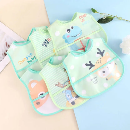 Random 5pcs Cartoon Animals Waterproof Baby Saliva